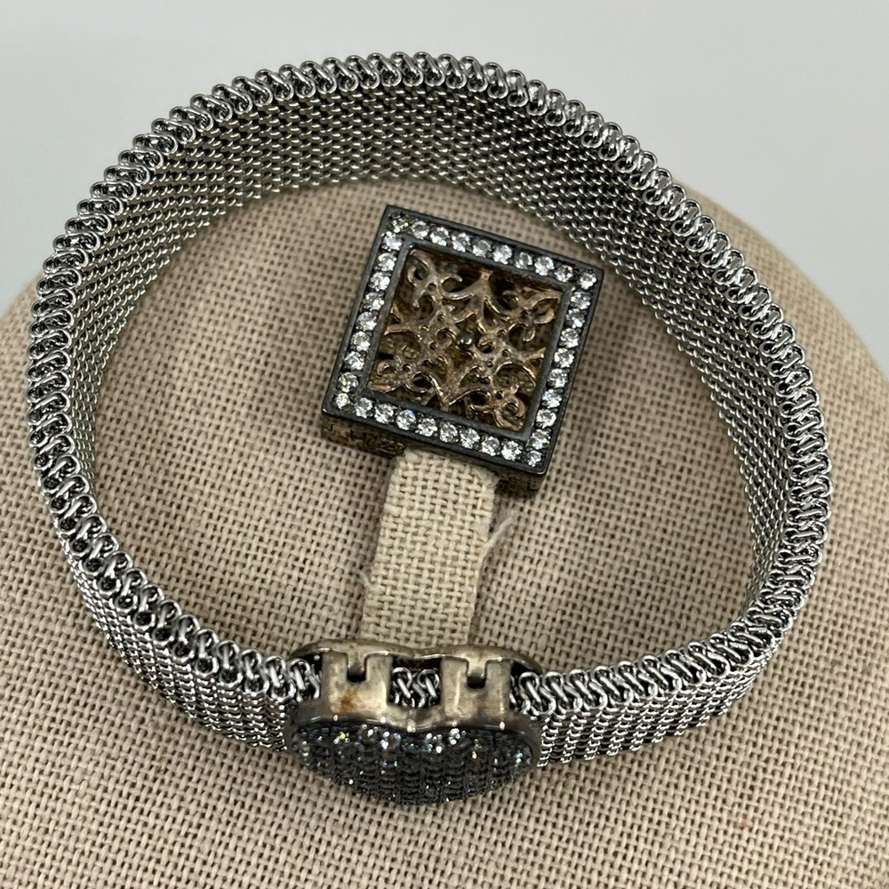 Suspicion QVC Stainless Steel Mesh Bracelet with 925 Interchangeable Ornaments - Picture 8 of 17